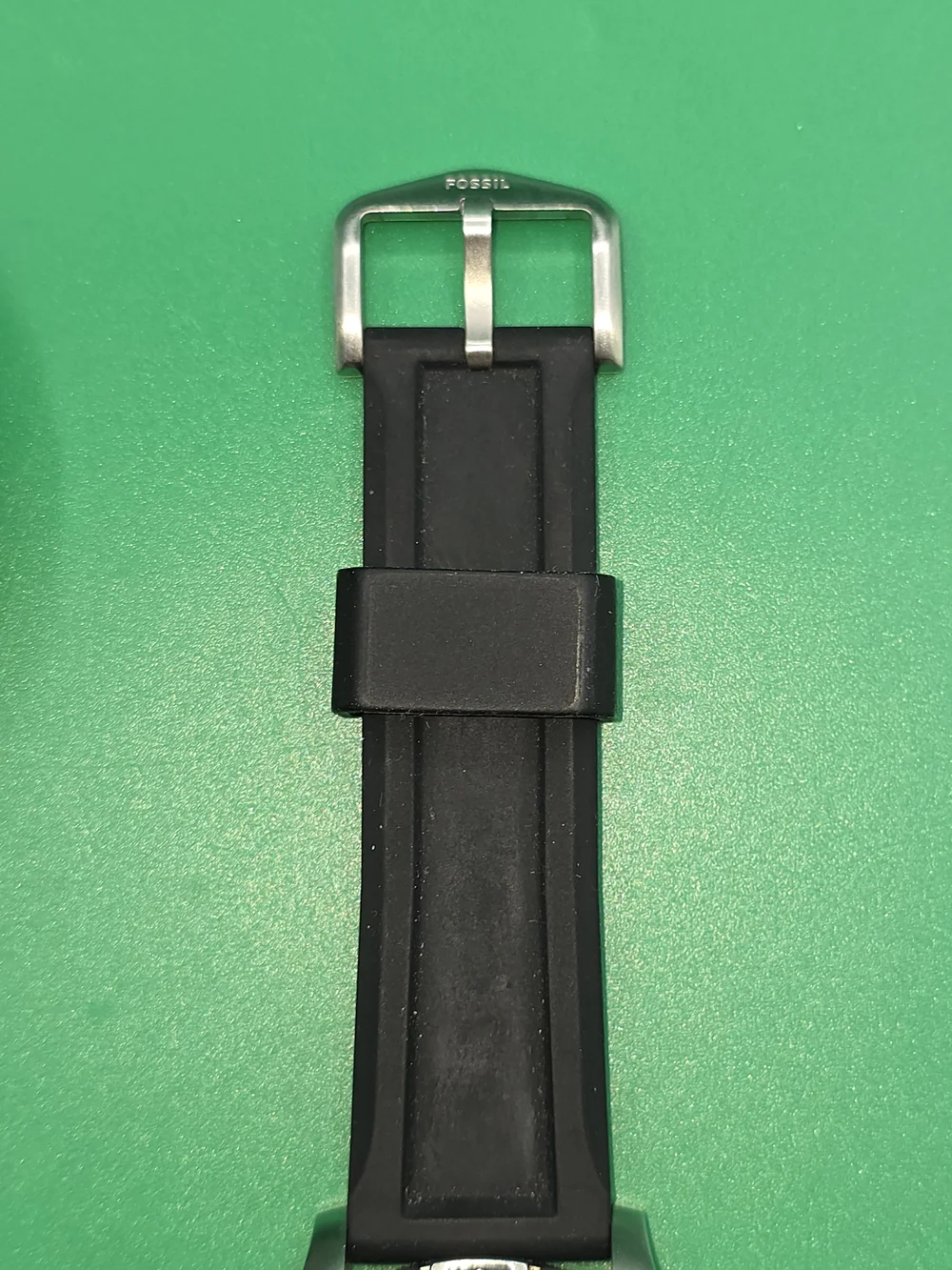 Fossil Gen 5 Garrett HR smartwatch with a black silicone strap